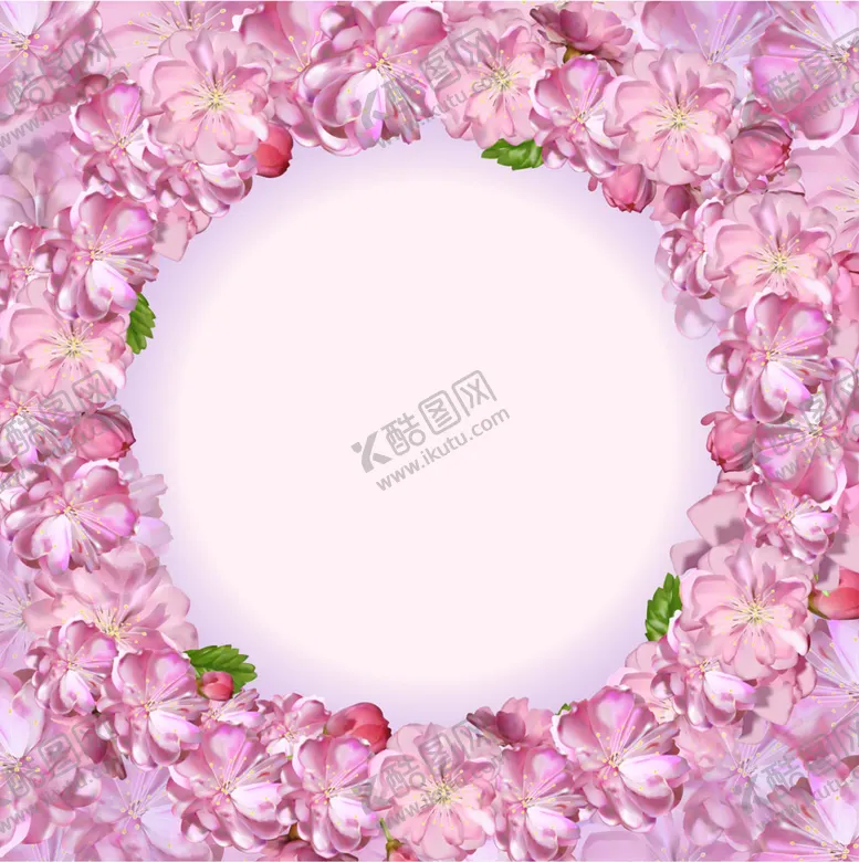 编号：76568306301053512242【酷图网】源文件下载-圆形花环装饰合层