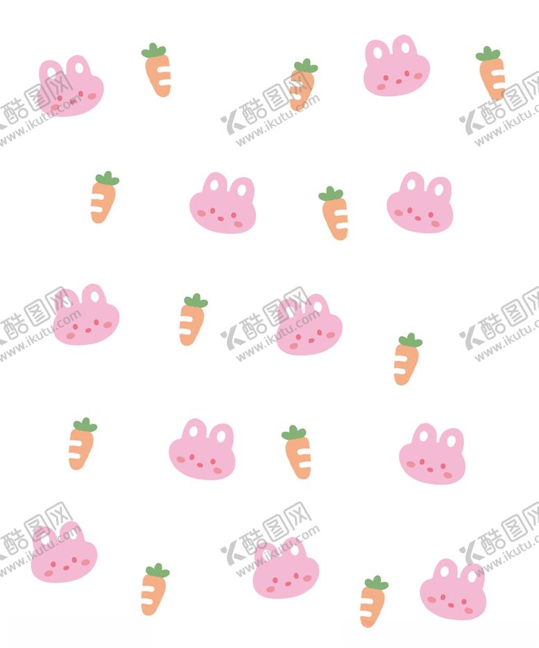 编号：44572005081102101956【酷图网】源文件下载-卡通兔子胡萝卜背景