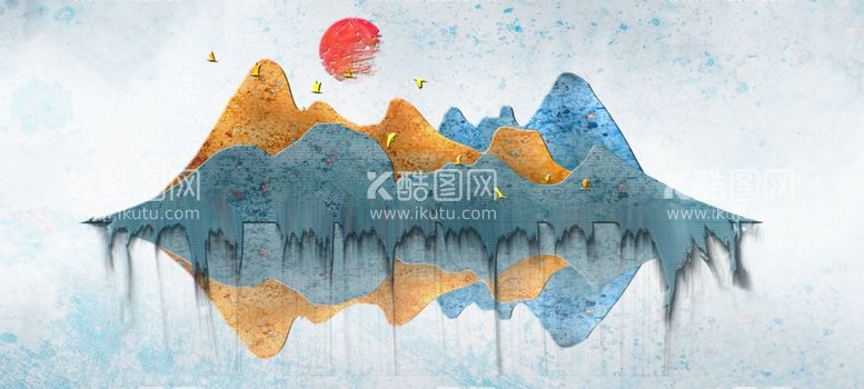 编号：70884602130122178820【酷图网】源文件下载-水墨山水画