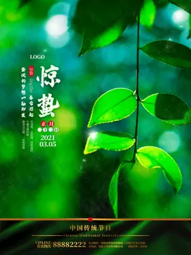 惊蛰海报节日节气节气转发图