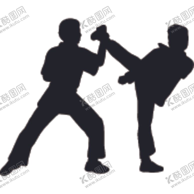 编号：60955609170649232871【酷图网】源文件下载-武术格斗剪影