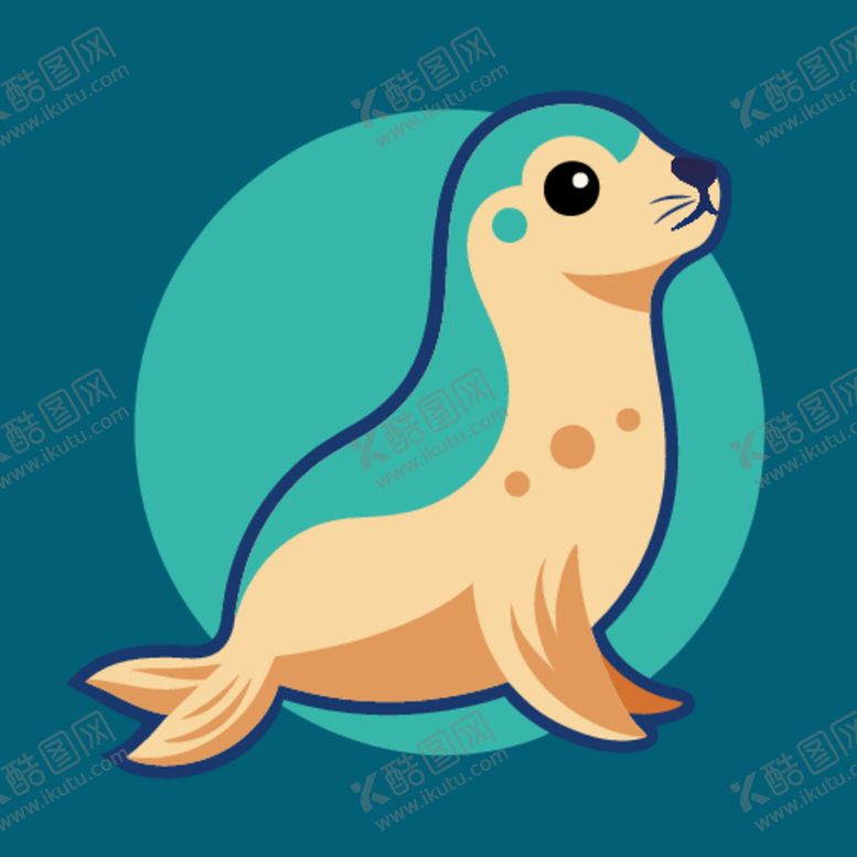 编号：82610702151903497633【酷图网】源文件下载-图标风格的海豹