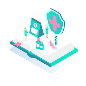科技扁平插画卡通3D商务AI鼠绘UI