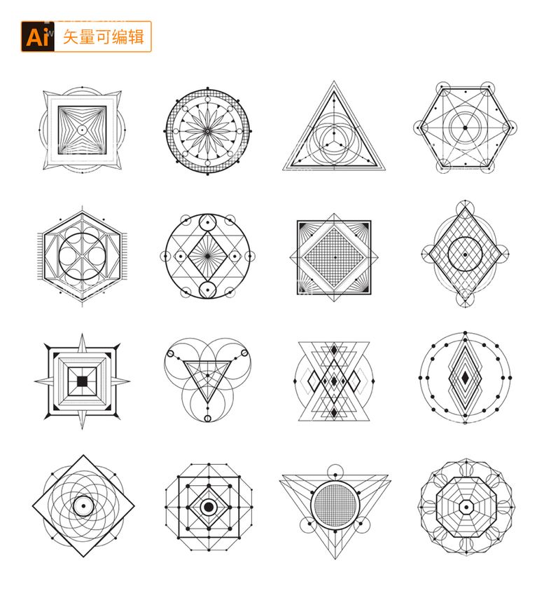 编号：98276409162037509510【酷图网】源文件下载-魔法巴洛克几何图案