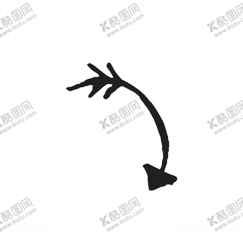 编号：44243610071910158062【酷图网】源文件下载-黑白手绘箭头