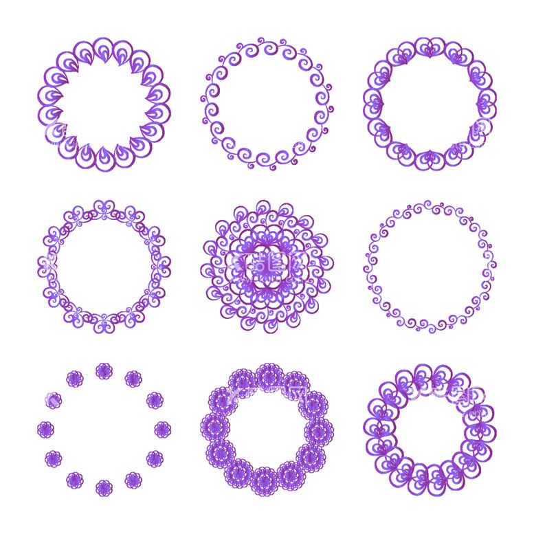 编号：75462912090701382715【酷图网】源文件下载-矢量圆形花边