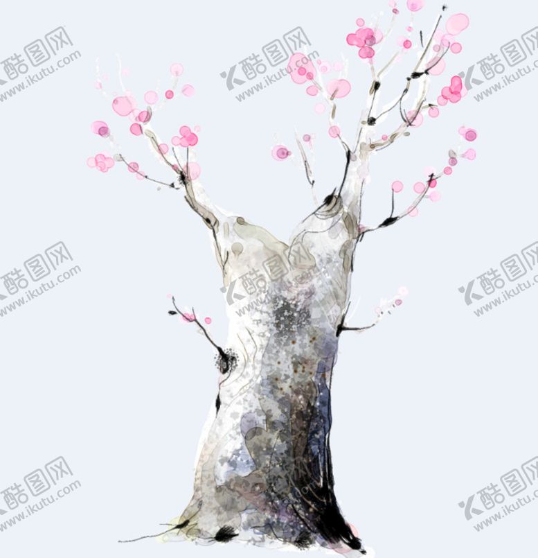 编号：39256010112125354061【酷图网】源文件下载-中国风水墨花卉PNG免扣