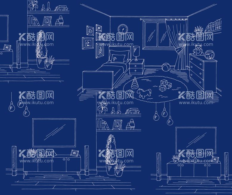 编号：75111911252151544391【酷图网】源文件下载-家居室内线稿