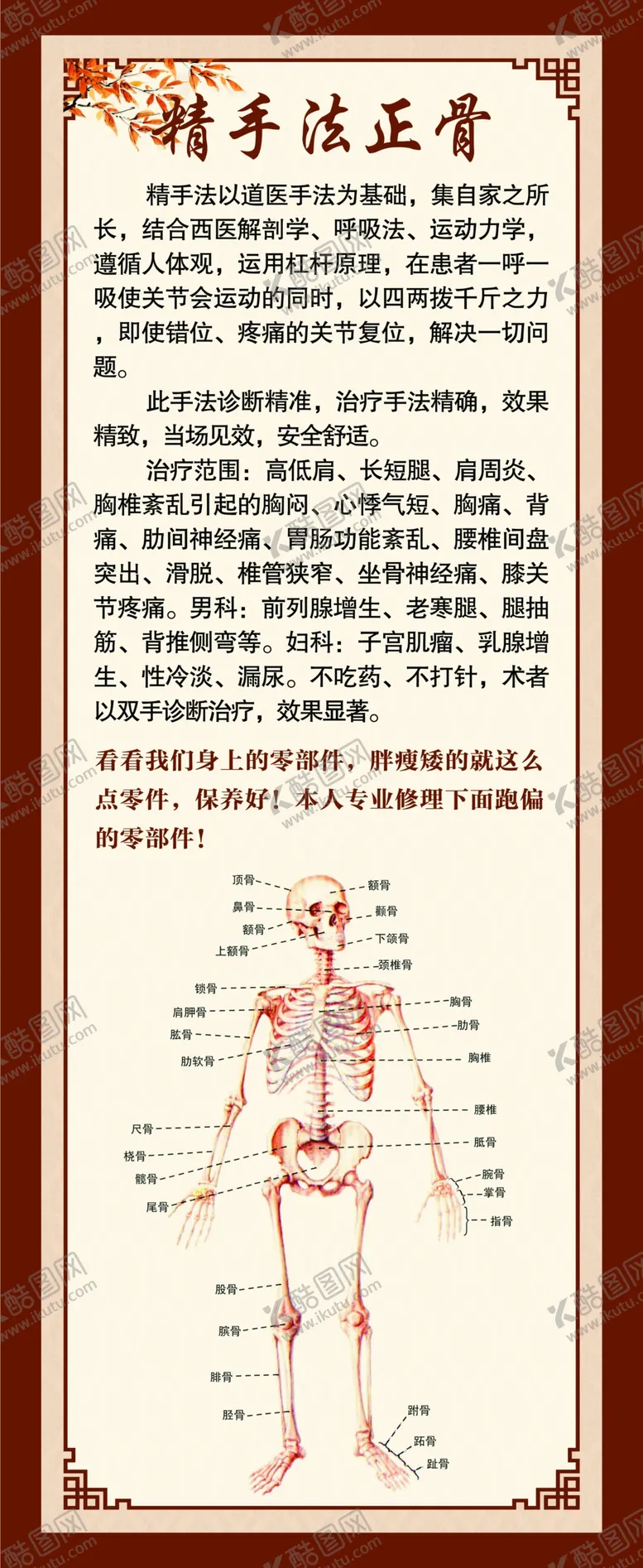 编号：74302809141450475754【酷图网】源文件下载-正骨海报