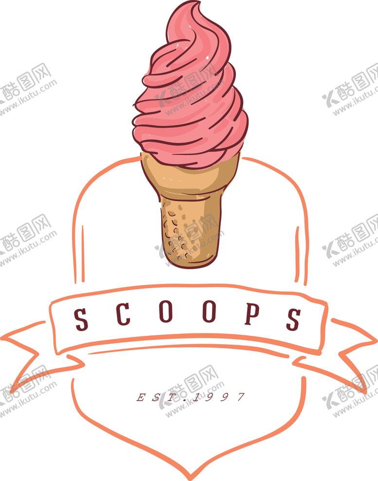 编号：80385909241247005171【酷图网】源文件下载-奶油巧克力点心插画