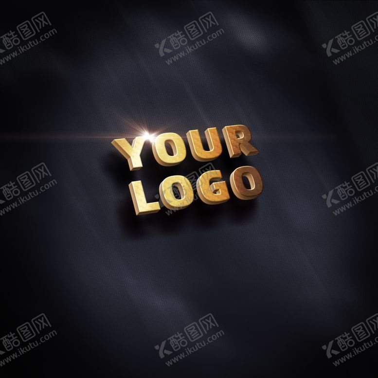 编号：28645609131108417235【酷图网】源文件下载-黑底烫金logo样机