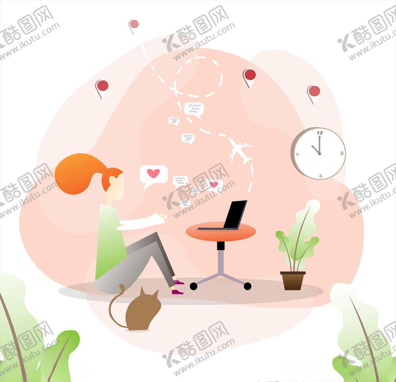 编号：53533007051903325192【酷图网】源文件下载-生活人物插画