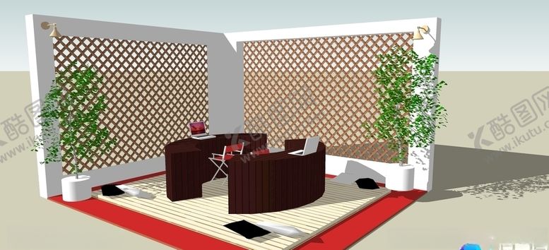 编号：80770209202105533336【酷图网】源文件下载-清新自然的办公室SU模型