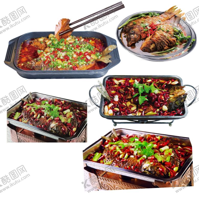 编号：78847510010341114169【酷图网】源文件下载-烤鱼图片水彩烤鱼