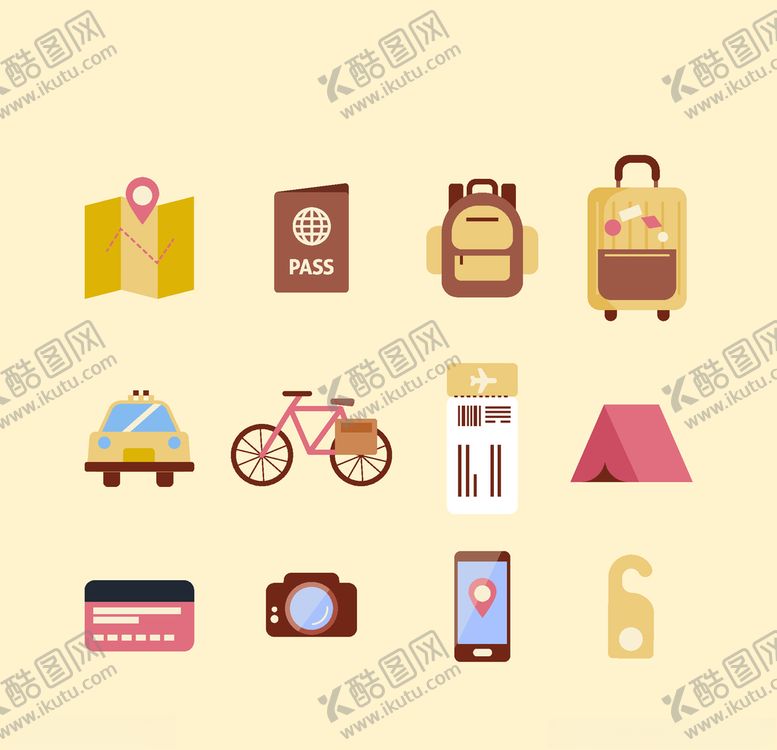 编号：75753009270248496178【酷图网】源文件下载-旅行元素