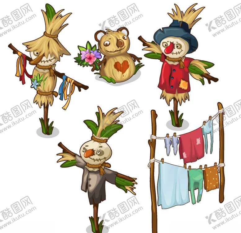编号：22418607131238201035【酷图网】源文件下载-卡通稻草人