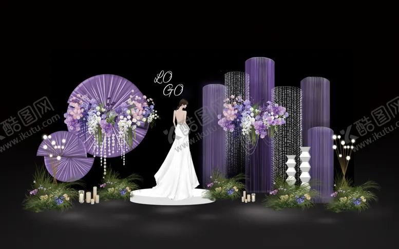 编号：32889701281151284919【酷图网】源文件下载-紫色小众韩系婚礼