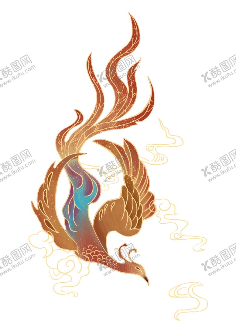 编号：65193005131015384127【酷图网】源文件下载-国潮凤凰插画