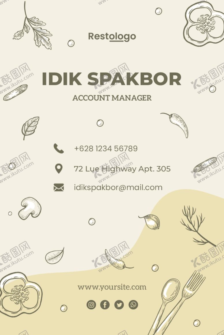 编号：53050810300901121676【酷图网】源文件下载-卡通名片