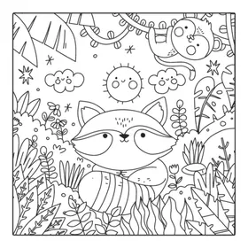 可爱描线图