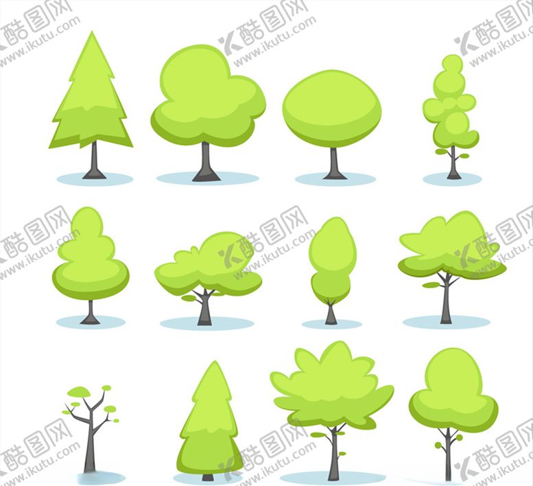 编号：83626209142309283172【酷图网】源文件下载-绿色矢量大树