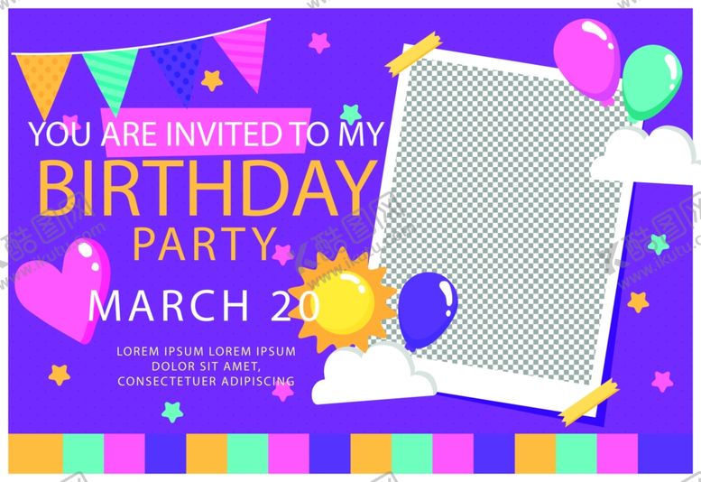 编号：55268309230446405716【酷图网】源文件下载-生日邀请函