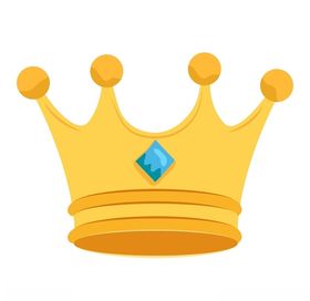 卡通皇冠矢量图王冠简约明黄