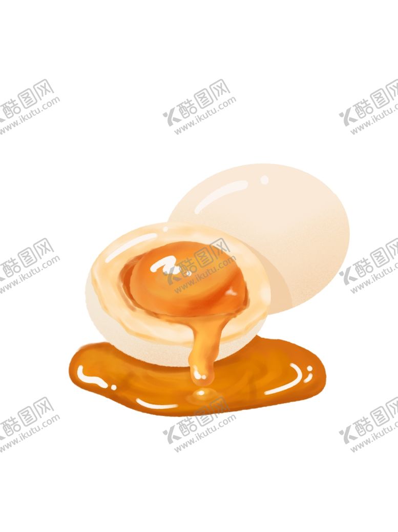 编号：54721803080036302395【酷图网】源文件下载-手绘卡通美食麻酱鸡蛋