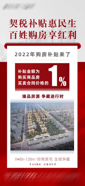 地产补贴政策海报