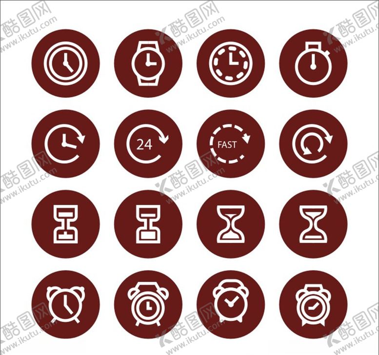 编号：61528310300057082996【酷图网】源文件下载-倒计时闹钟时间图标