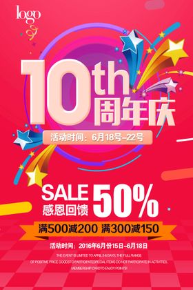 周年庆海报商场促销展板1