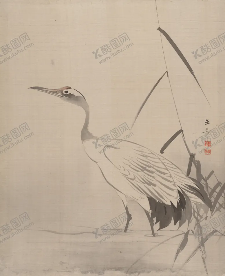 编号：46708406302354074892【酷图网】源文件下载-仙鹤水墨绘画
