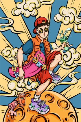 中国风海报创意潮创意潮背景古美女