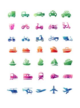 交通工具图标大全