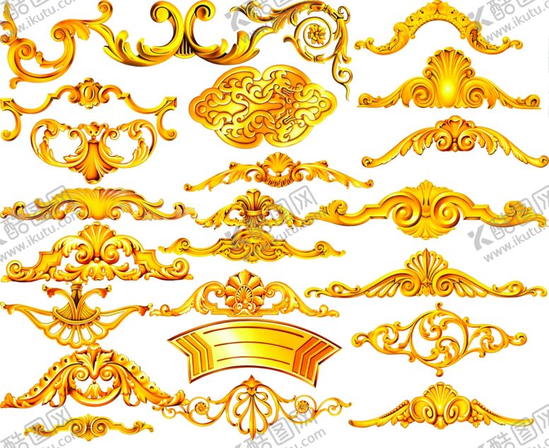 编号：52573509270730397945【酷图网】源文件下载-金色欧式花纹