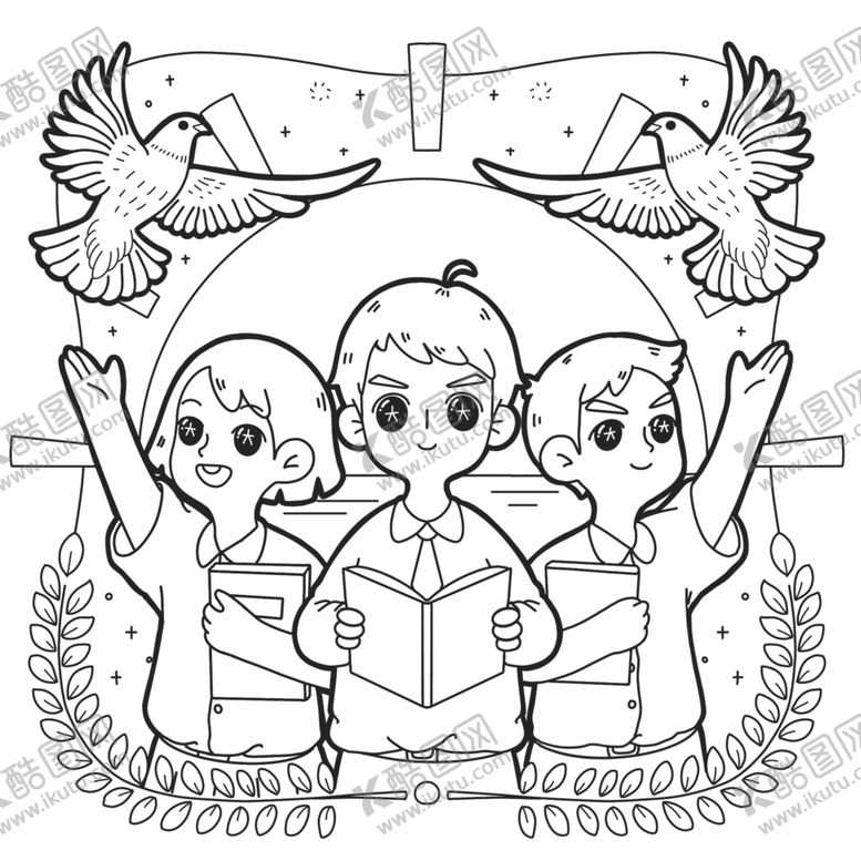 编号：53935810302131064583【酷图网】源文件下载-手绘儿童简笔画