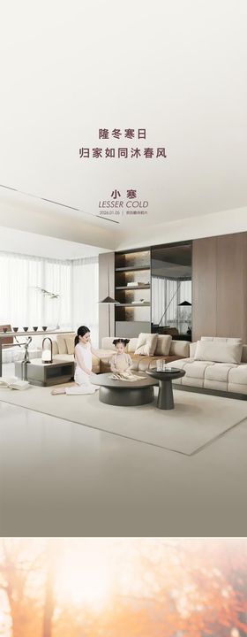 地产小寒节日节气借势海报