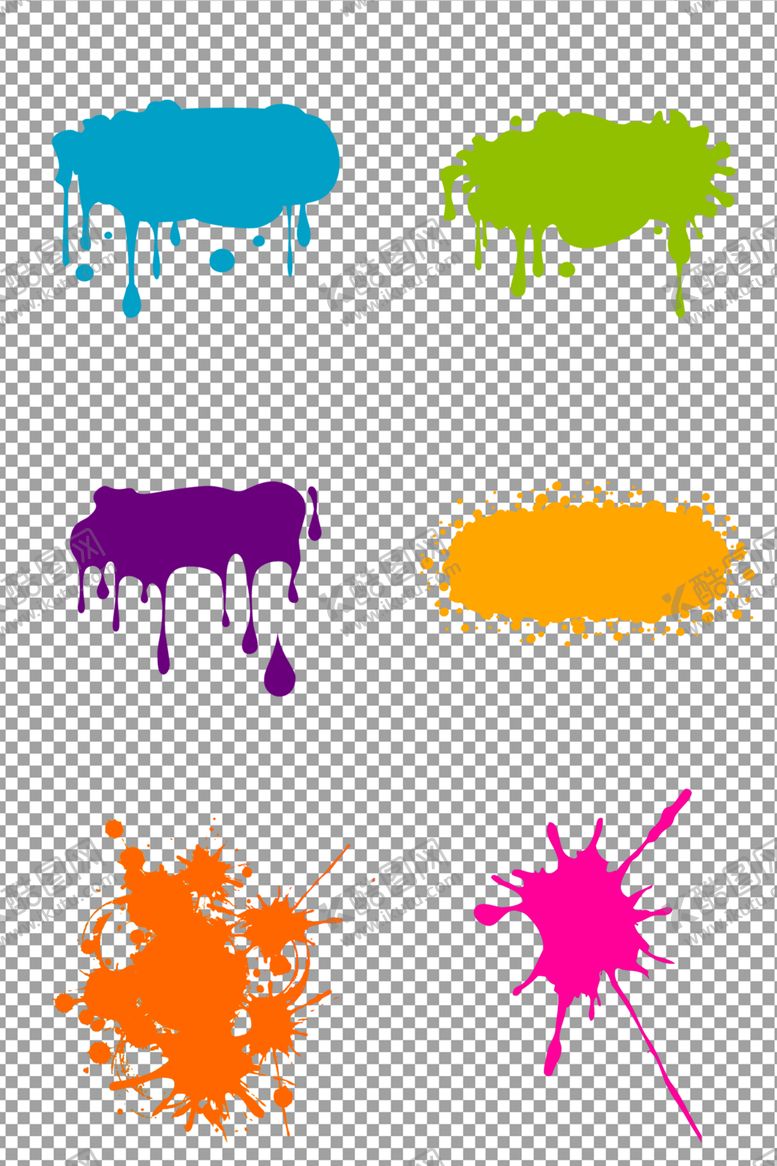 编号：92050309290103454979【酷图网】源文件下载-彩色水彩泼墨