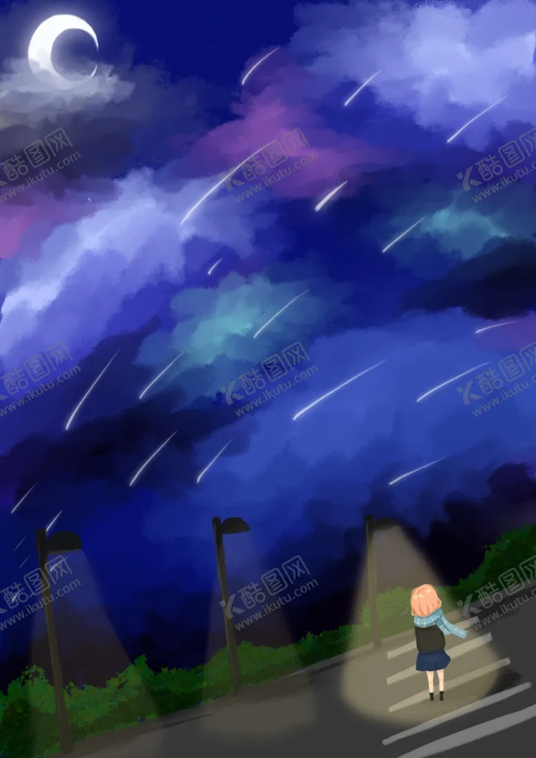 编号：19433903191444247915【酷图网】源文件下载-星空插画