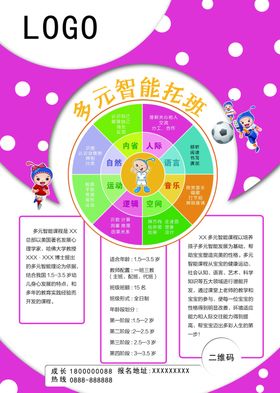 幼教幼儿园宣传单DM单