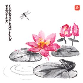 中国风传统水墨风景画