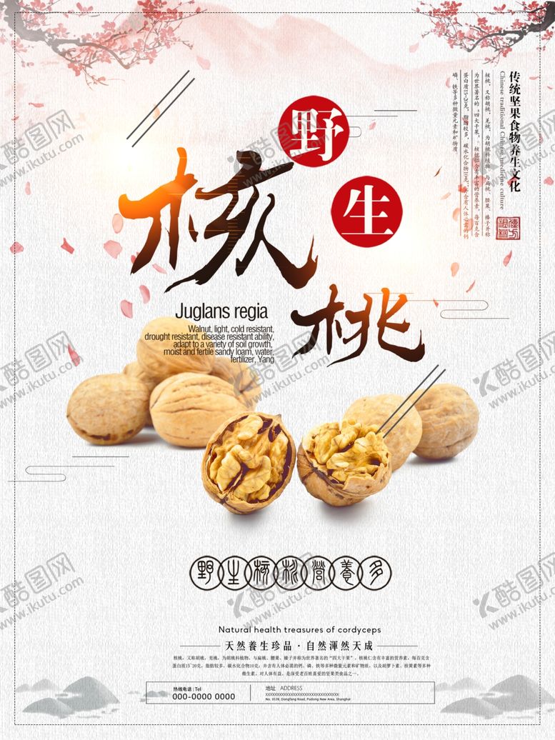 编号：78327610180944059727【酷图网】源文件下载-核桃海报坚果海报野生核桃