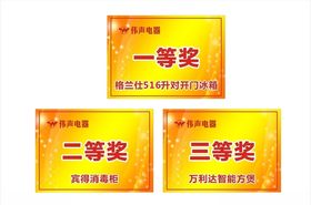 奖品手举牌奖品牌