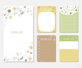 清新风格便签纸设计模板