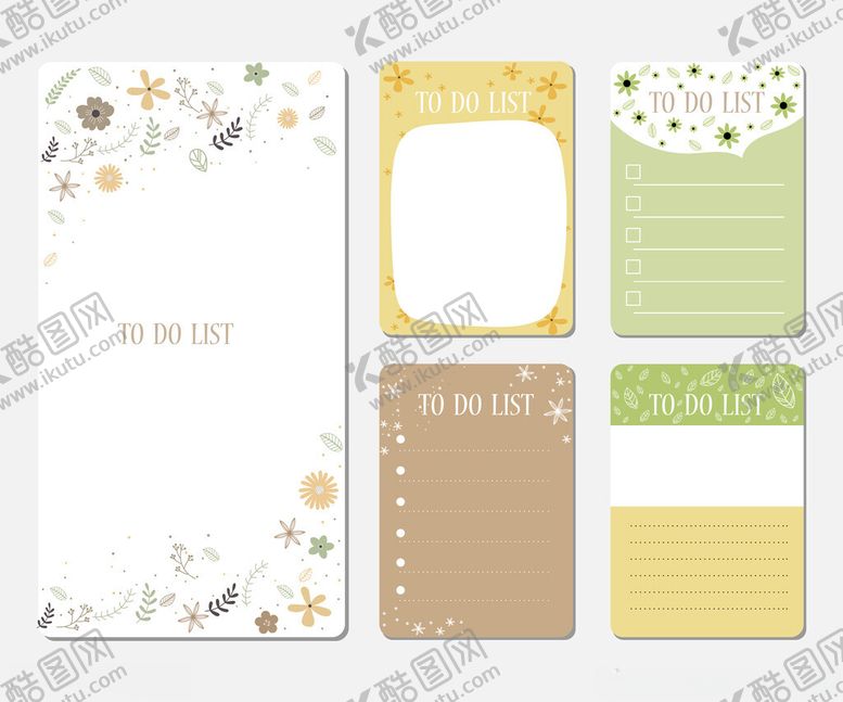 编号：20423209211832435481【酷图网】源文件下载-清新风格便签纸设计模板