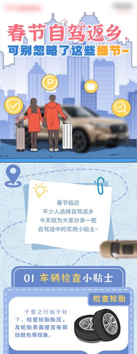 春节返乡提醒防疫长图