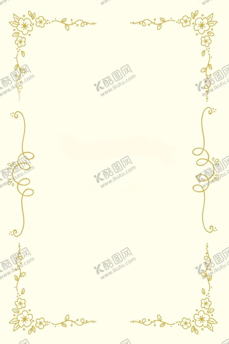 编号：22954110041941443428【酷图网】源文件下载-金色欧式边框背景