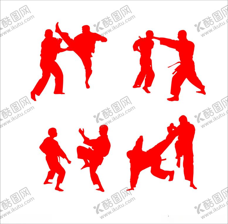 编号：32528401270033089988【酷图网】源文件下载-武术人物剪影