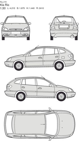 手绘家用轿车