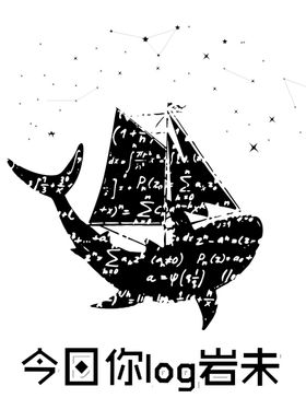 鲸鱼公式创意背景T恤热图